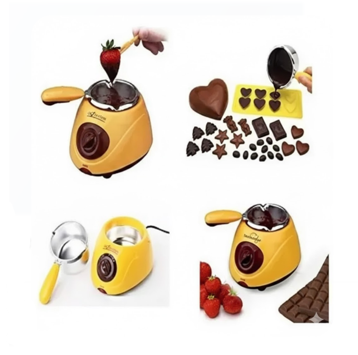 Máquina Para Derretir Chocolate, Olla De Caramelo Eléctrica Color Amarillo
