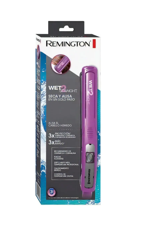 Plancha Cabello Remington Wet 2 Delgada Seca Y Alisa