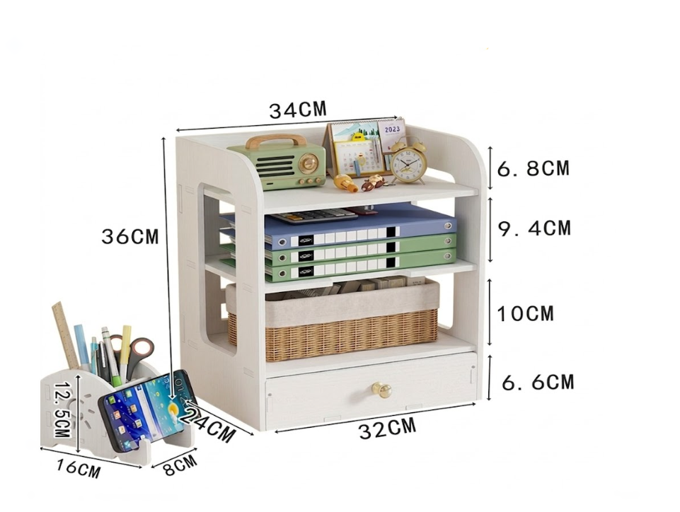 Organizador De Escritorio PRLA-993 - 1- 32*24*36cm