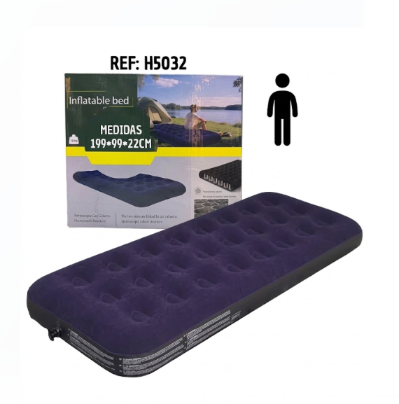 Colchón Inflable Camping Sencillo Para Una Persona H5032