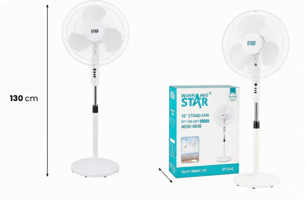 Ventilador Alámbrico De 16" 3 Velocidades ST-2142