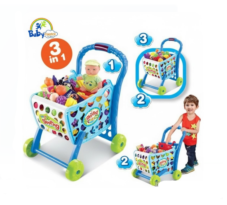 Carro De Mercado Juguete Carrito De Compras Con Mercado
