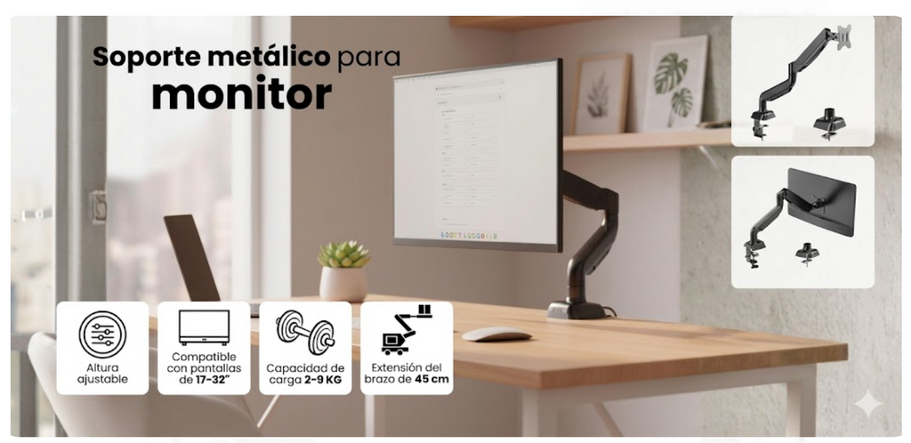 Soporte Para Monitor Con Altura Ajustable M252