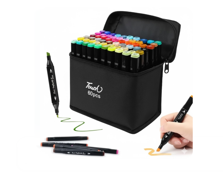 Kit X 60 Marcadores Artísticos De Doble Punta Dibujar