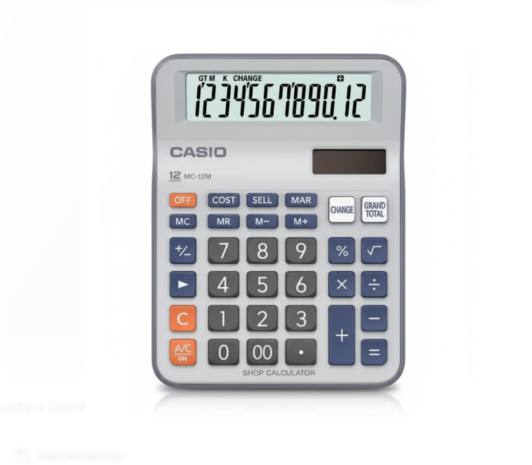 Calculadora De Escritorio TM Ref: Casio MC-12M