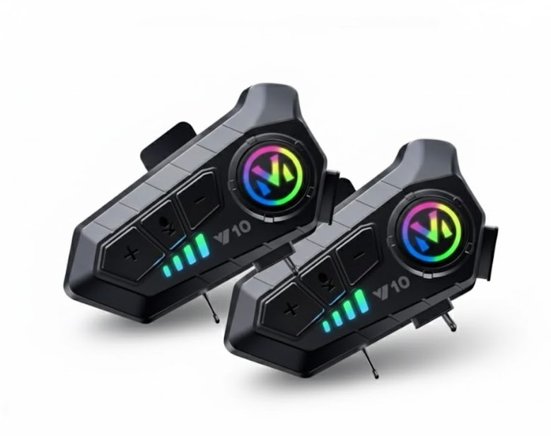 Intercomunicador Bluetooth Para Casco De Moto Ref:Y10 2X 2Unidades