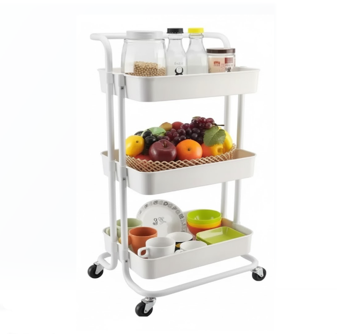 Carrito Estante Organizador Multiusos 3 Niveles Metálico