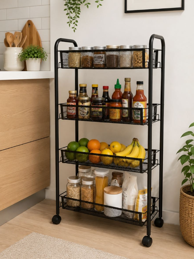 Organizador Metálico Con Ruedas FLS-4L