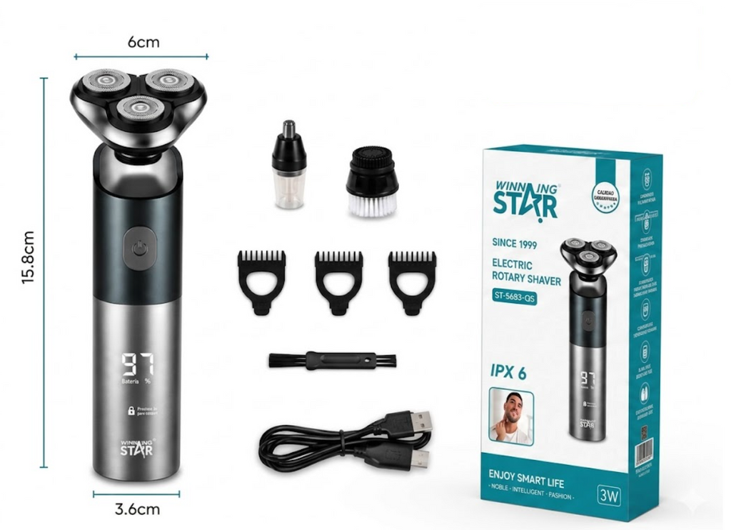 Máquina Afeitadora Winning Star Con Pantalla LED ST-5683-QS