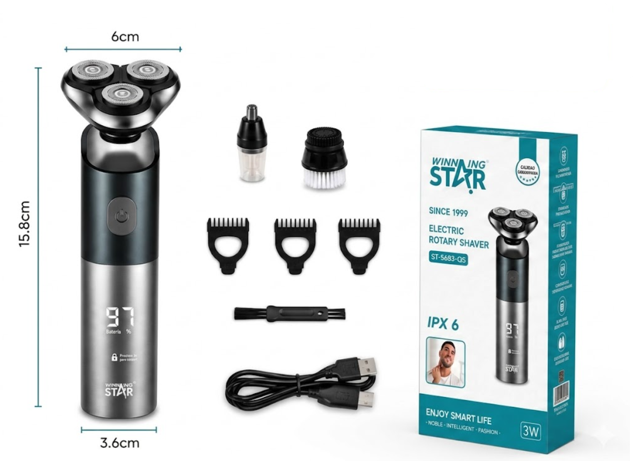 Máquina Afeitadora Winning Star Con Pantalla LED ST-5683-QS
