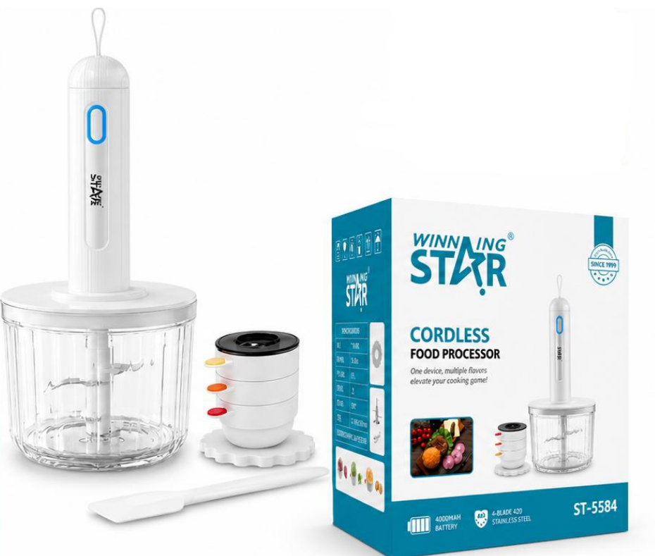 Procesador De Alimentos Inalámbrico Winning Star 1.2L ST-5584
