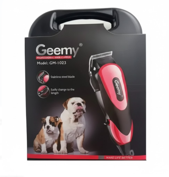 Maquina Peluquera Para Mascotas + Kit Geemy Gm-1023