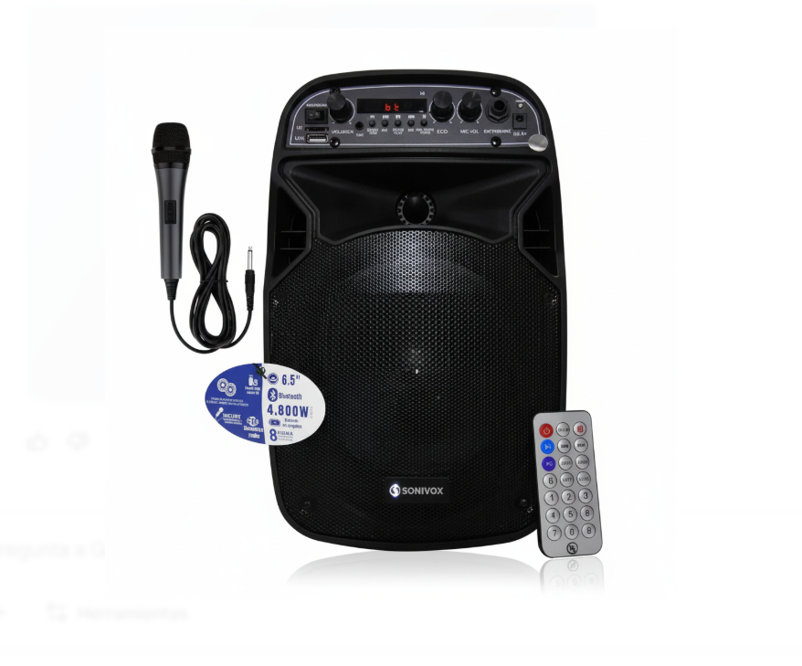 Cabina de Sonido Recargable 6.5 Pulgadas Sonivox Ref:VS-SS1862