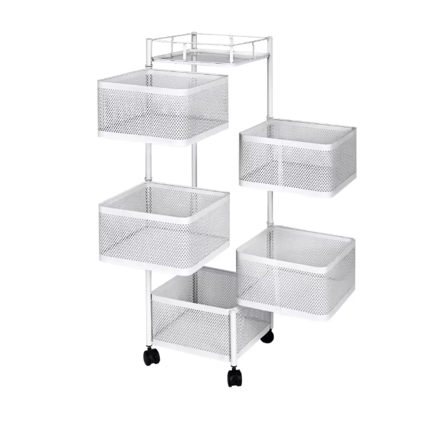 Carrito Organizador 6 Niveles Multiusos Blanco