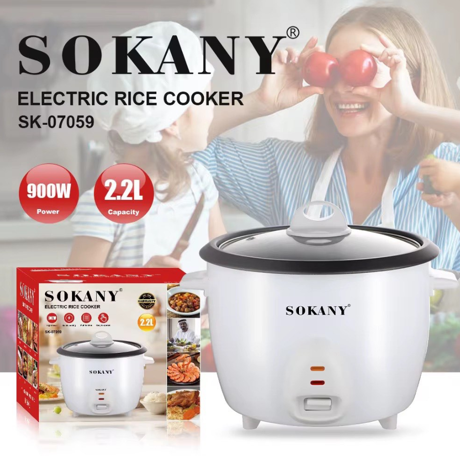 Olla Arrocera Sokany 2.2L SK-07059 + Obsequio Dispensador Spray De Aceite