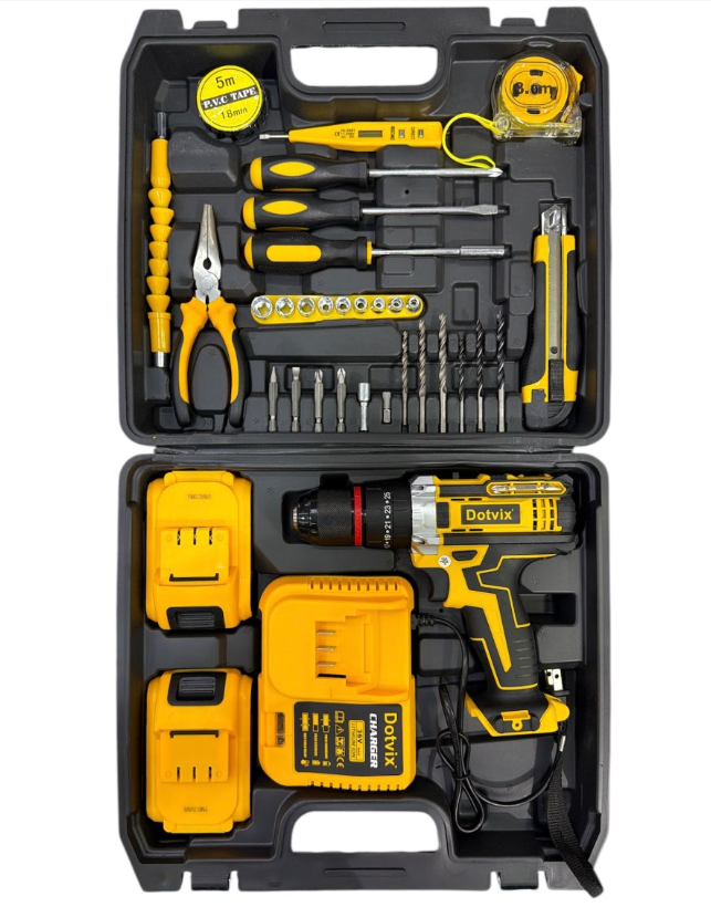 Kit Taladro Eléctrico Dotvix Doble Batería DOT-36V