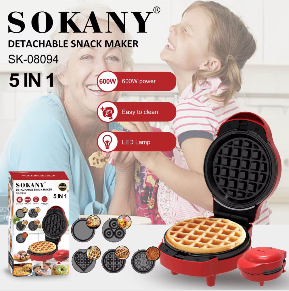 Mini Waflera 5 En 1 Sokany SK-08094