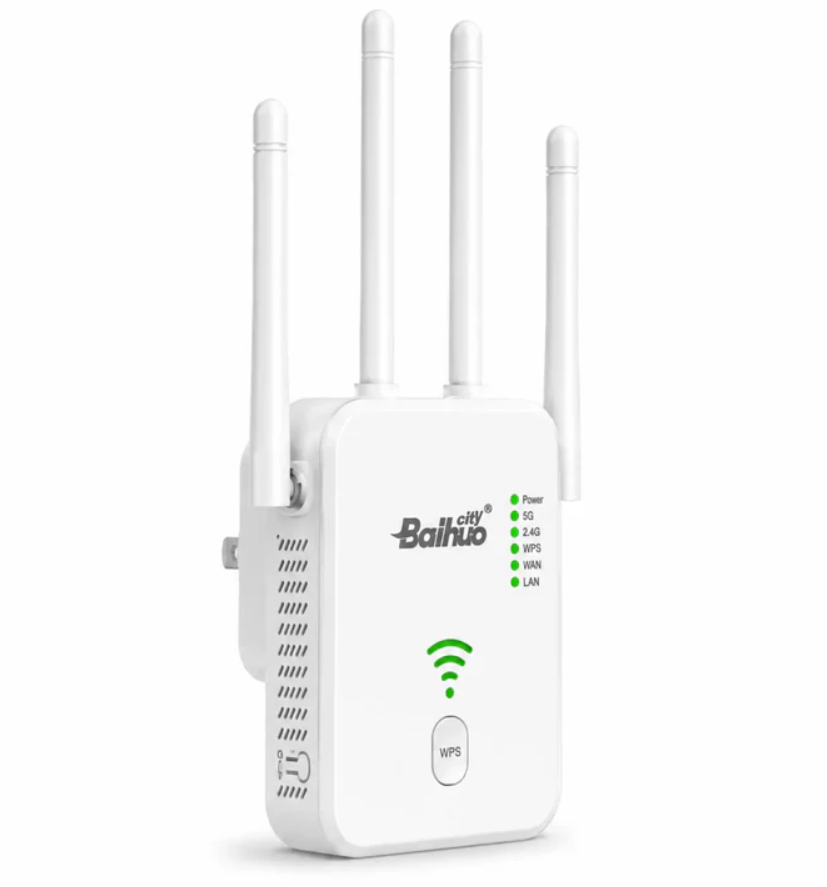 Repetidor WiFi 300Mbps Con 4 Antenas Y Modo Router Baihuo City MY-7601