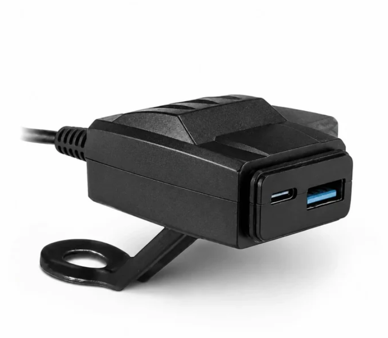 Cargador Para Motocicleta Baihuo City Con Puerto USB Y Tipo C MY-7808