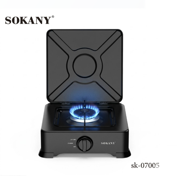 Estufa De Gas Sokany De 1 Puesto SK-07005 + Obsequio Dispensador De Aceite