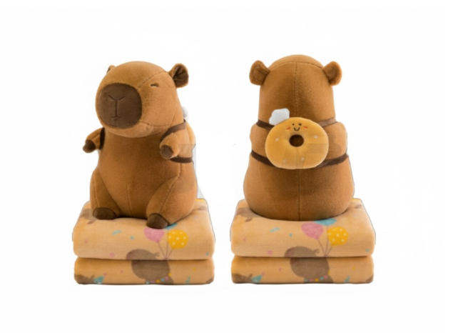 Peluche De Capibara Con Cobija Grande