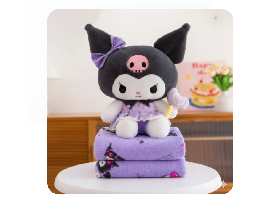 Peluche De Kuromi Con Cobija