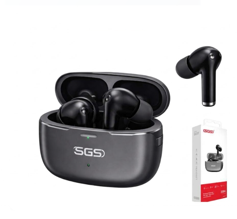 Audífonos SGS Inalámbricos Recargables con Caja Metalica S63T