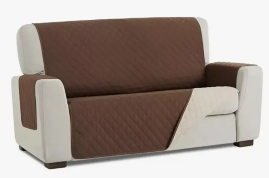 Forro Protector Para Sofá Doble Faz Cubre Sofá 3 Puestos Lavable