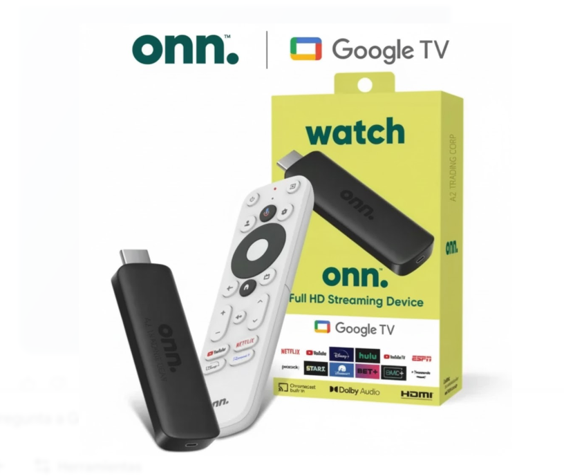 Convertidor Smart Google TV Onn Watch Full HD
