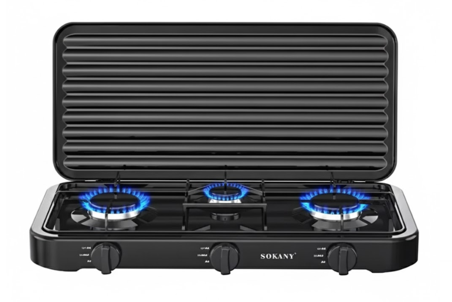 Estufa De Gas Sencilla 3 Boquillas Sk-6003 Sokany