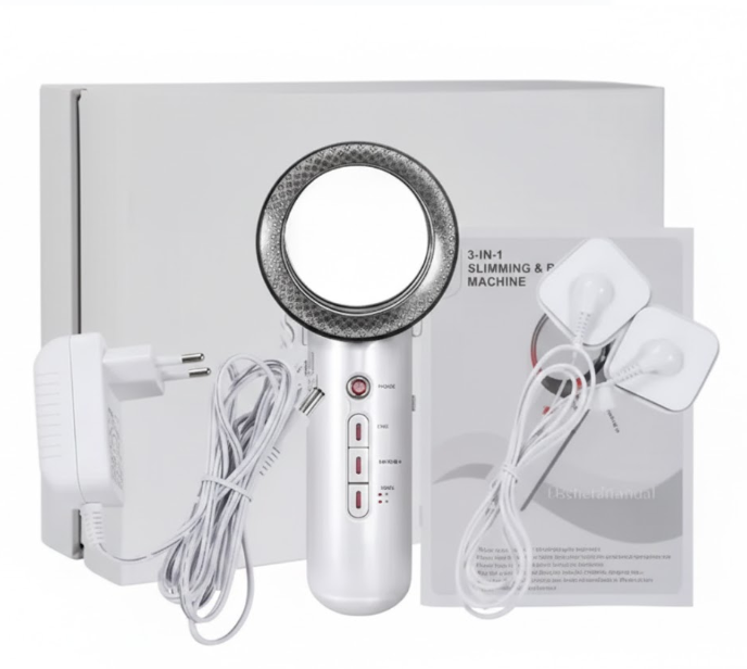 Masajeador Ultrasonido Infrarrojo 3 En 1 Portátil Color Blanco 110V