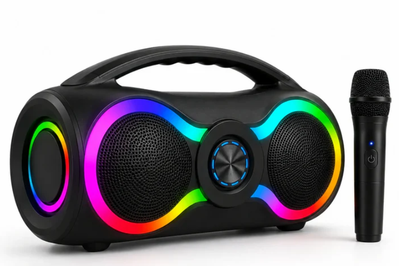 Parlante Bluetooth Portátil Doble 6.5 Pulgadas RGB MS-1962BT-W