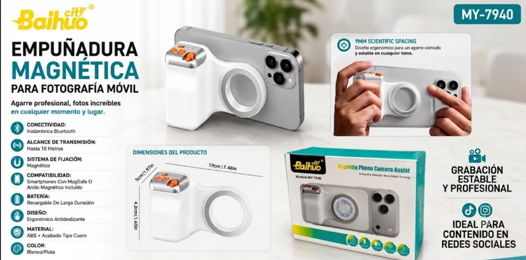 Soporte Magnético Bluetooth Para Cámara De Celular Baihuo City MY-7940
