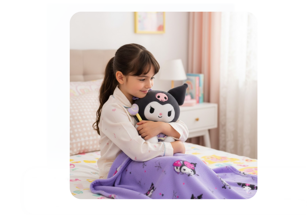 Peluche De Kuromi Con Cobija