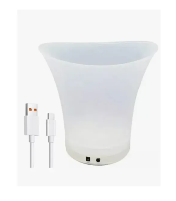 Hielera Luz Led Con Usb Recargable Botellas Cerveza Bares K-036