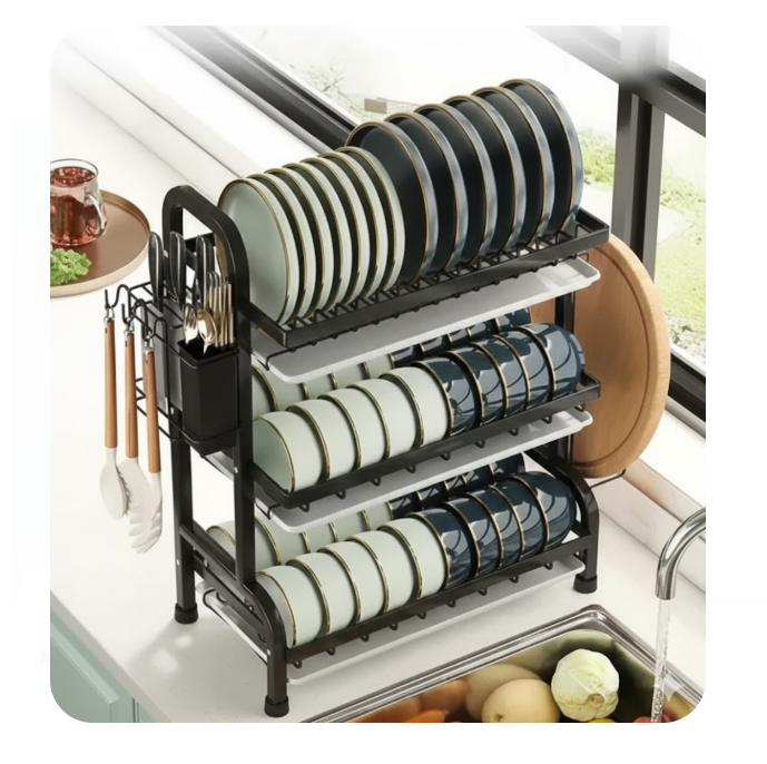Secador Escurridor De Loza Platos 3 Niveles