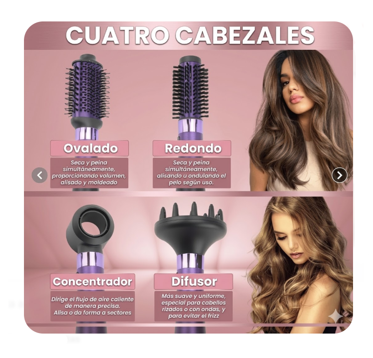 Cepillo Secador Profesional 4en1 VGR V-484