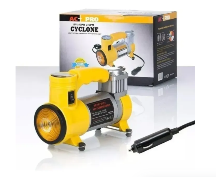 Compresor De Aire Automático De Carro Color Amarillo PRLA-212