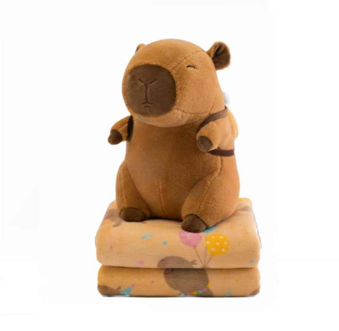 Peluche De Capibara Con Cobija Grande