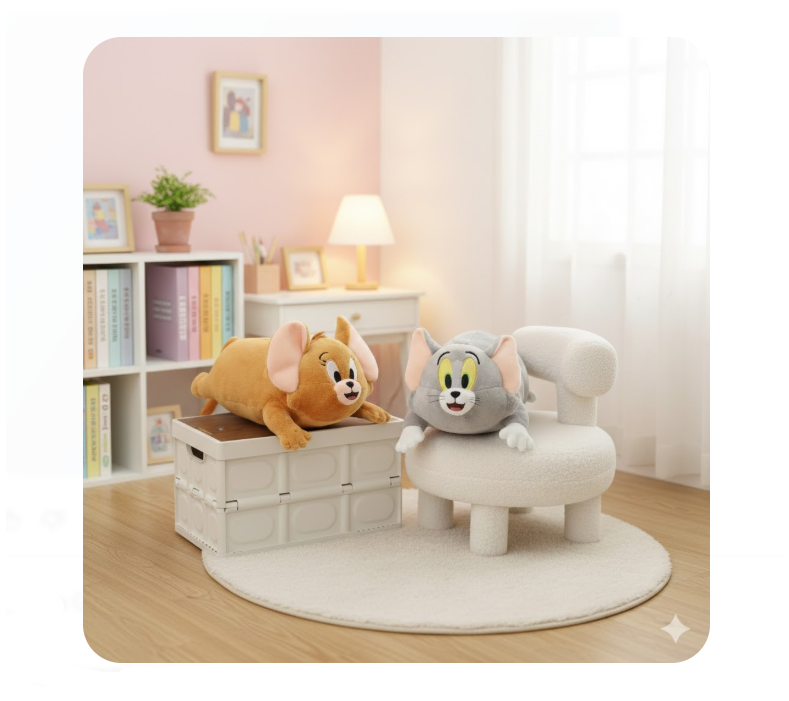 Peluche De Tom Y Jerry Con Cobija