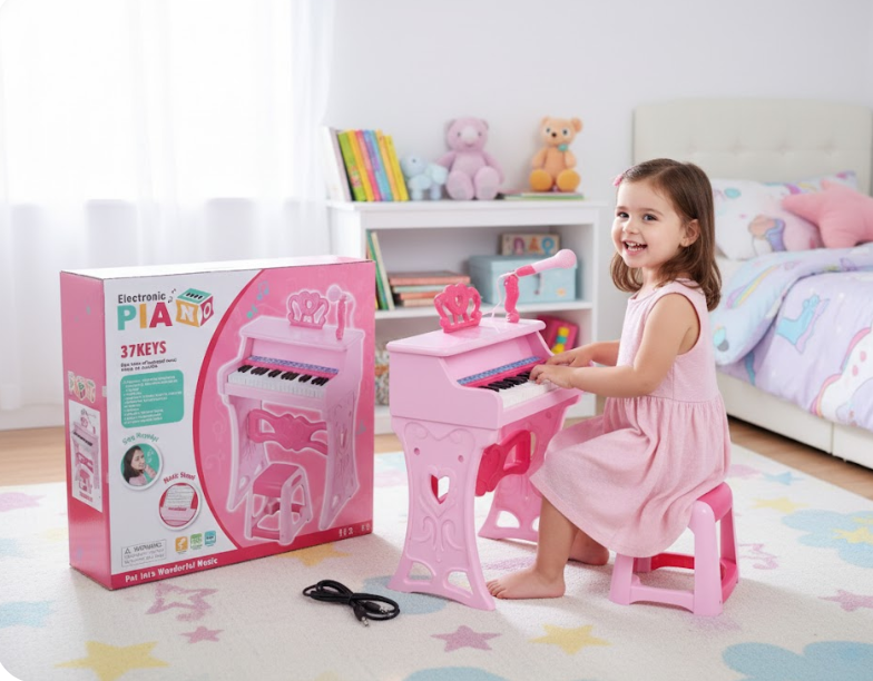 Piano Juguete Con Silla LJ328-31