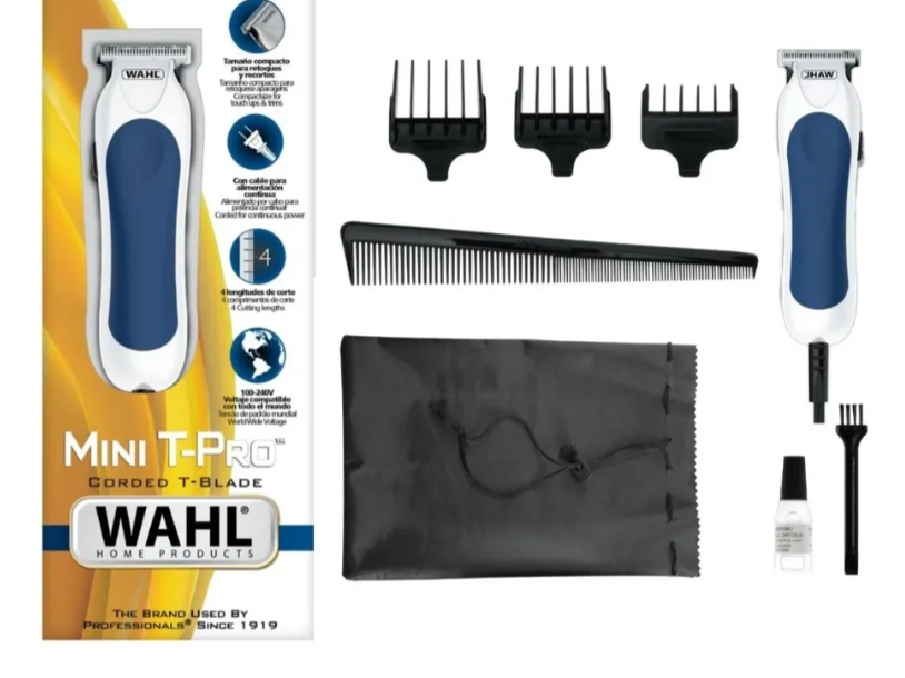 Máquina Cortadora Wahl Mini T Pro Wahl 9307-108 Blanco/azul