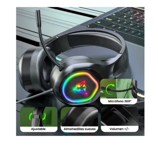 Audífonos Diadema Gamer RGB Ref:G503