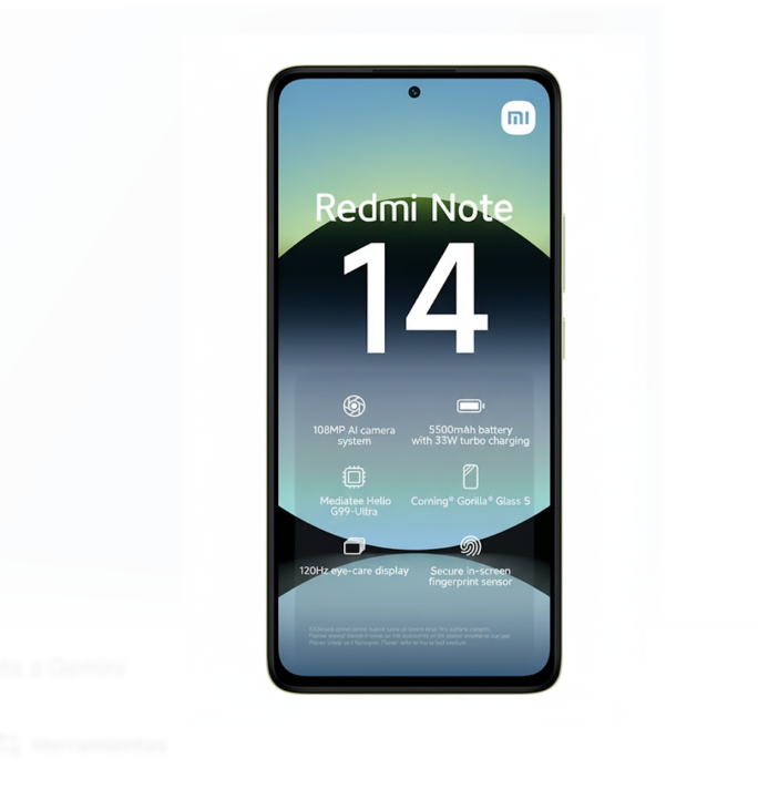 Celular Xiaomi Redmi Note 14 8Gb 256Gb Verde