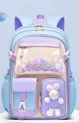 Maleta Kawaii Para Niñas Azul-Morada