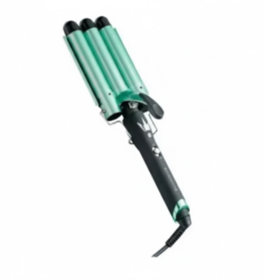 Pinza Rizadora Sirena Profesional 3 Tubos Aguacate PRO-9633