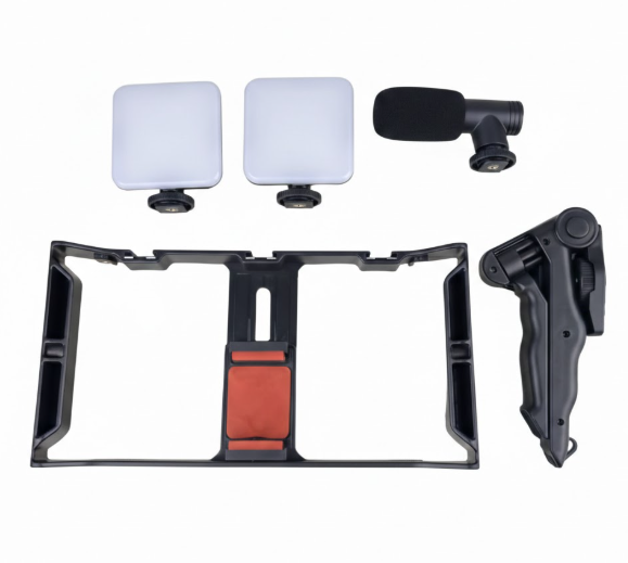 Kit Fotográfico 4 En 1 Trípode/Luces/Monopod/Micrófono AY-49X