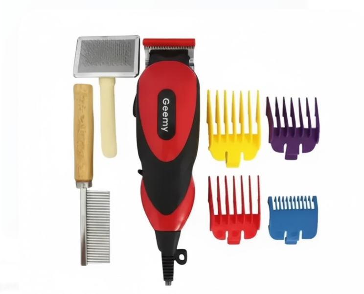 Maquina Peluquera Para Mascotas + Kit Geemy Gm-1023