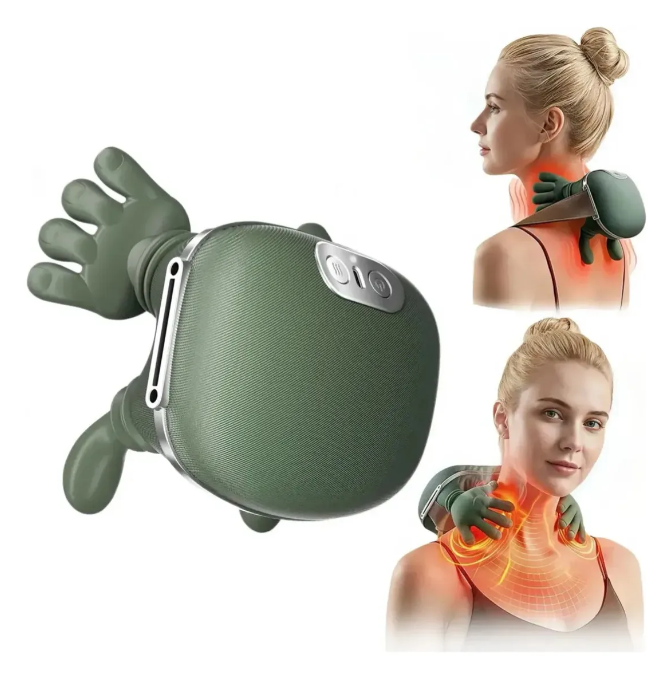 Masajeador Eléctrico Cervical Manos Tortuga Portátil