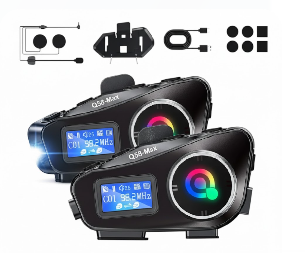 Set De 2 Intercomunicadores Para Moto Q58 MAX